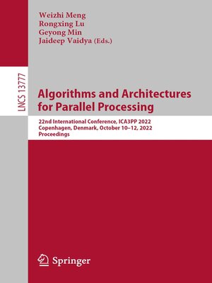 cover image of Algorithms and Architectures for Parallel Processing